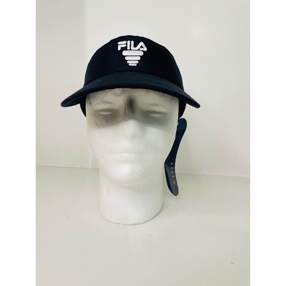 New FILA Unisex Sports Performance Visor Hat Cap, BLACK, Adjustable - Picture 2 of 4